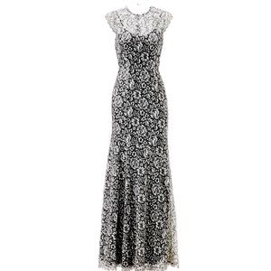 Shoshanna Midnight black/ white lace gown.